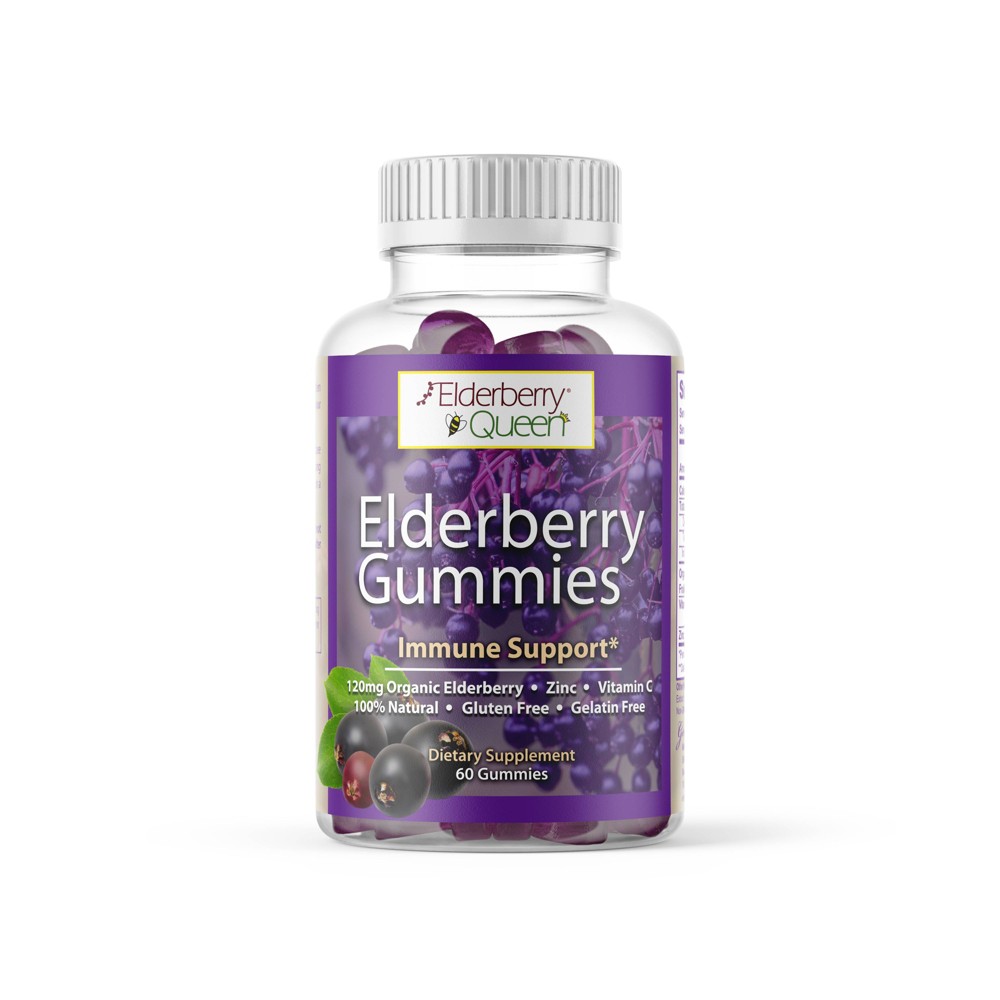 Photos - Vitamins & Minerals Elderberry Queen Gummies - 60ct