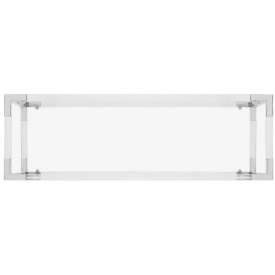 Silver Glass and Acrylic Rectangular Console Table