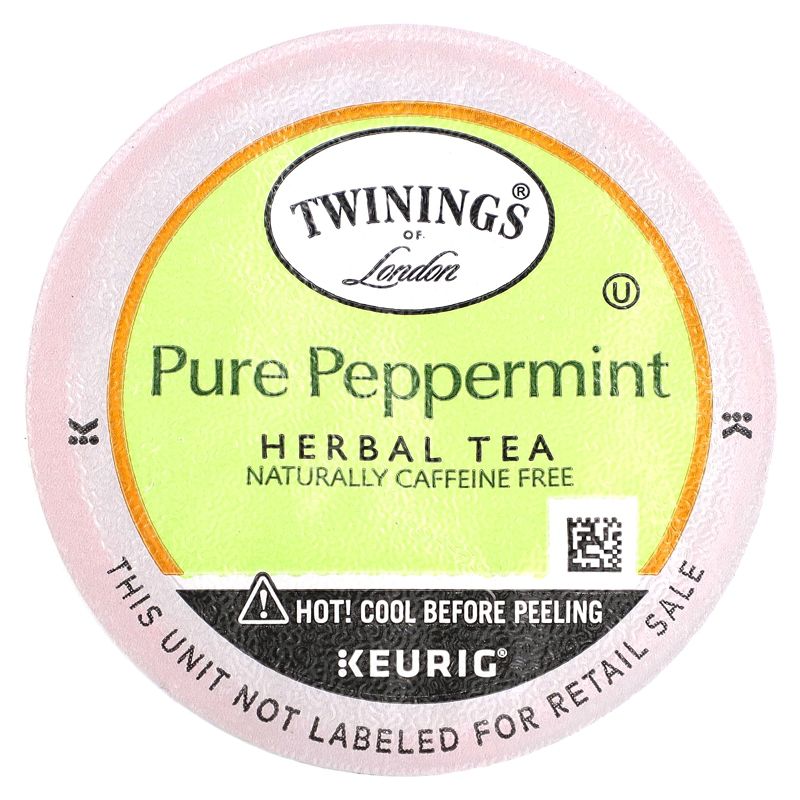 Twinings Herbal Tea, Pure Peppermint, Caffeine Free, 24 K-Cups, 0.11 oz (3 g) Each, 3 of 4