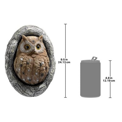 Design Toscano Octavius Knothole Owl Tree Sculpture - Multicolored