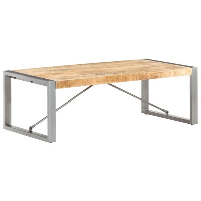 vidaXL Coffee Table with Live Edges 23.6"x23.6"x15.7" Solid Acacia Wood