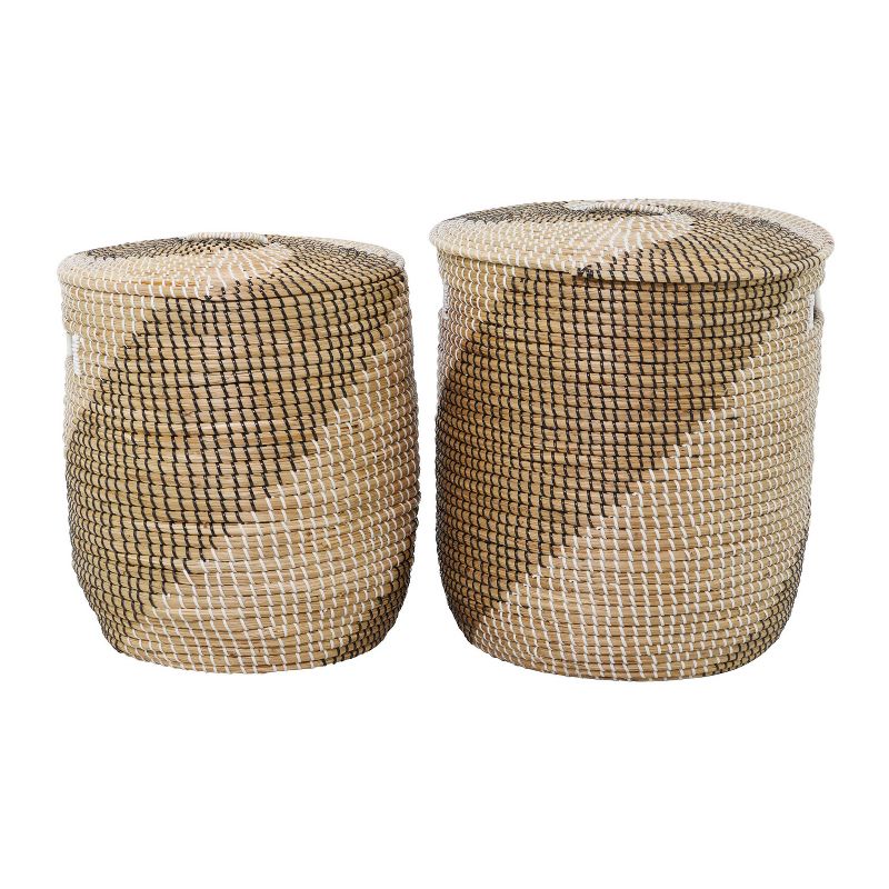 Set of 2 Seagrass Storage Baskets Brown - Olivia &#38; May, 4 of 8