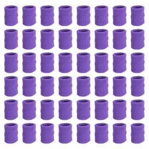 Unique Bargains Cotton Terry Cloth Tennis Basketball Working Out Running Wicking Air Permeable Sports Sweatbands 48 Pcs - 1 of 4