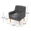 Grungis 25'' W Accent Chair with Thickened Seat cushion,Mid-Century Armchair for Bedroom,Reading Room - 3 of 4