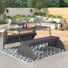 YOOCOZZ Outdoor Convertible Rattan Set, 2-to-4 Person Seating with Table - 2 of 4