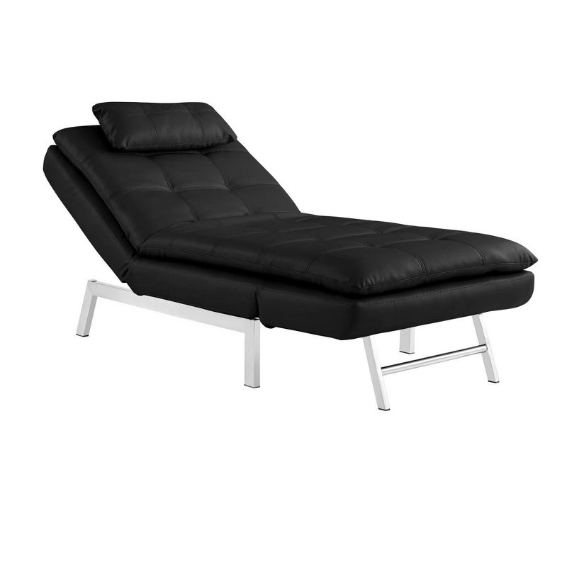 Bentley Convertible Futon Sleeper Chaise Black - Relax-A-Lounger, 4 of 7