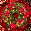 Acekool Frosted Holiday Decor Set with Wreath, Garlands, and Swags, Pinecone and Berry Accents, Indoor Outdoor Decoration - 2 of 4