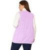 Agnes Orinda Women's Plus Size Open Front Chunky Knit Sweater Outwear Cardigan - 4 of 4