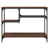 vidaXL Console Table with Shelves Brown Oak 39.4 in.x13.8 in.x29.5 in. - 4 of 4