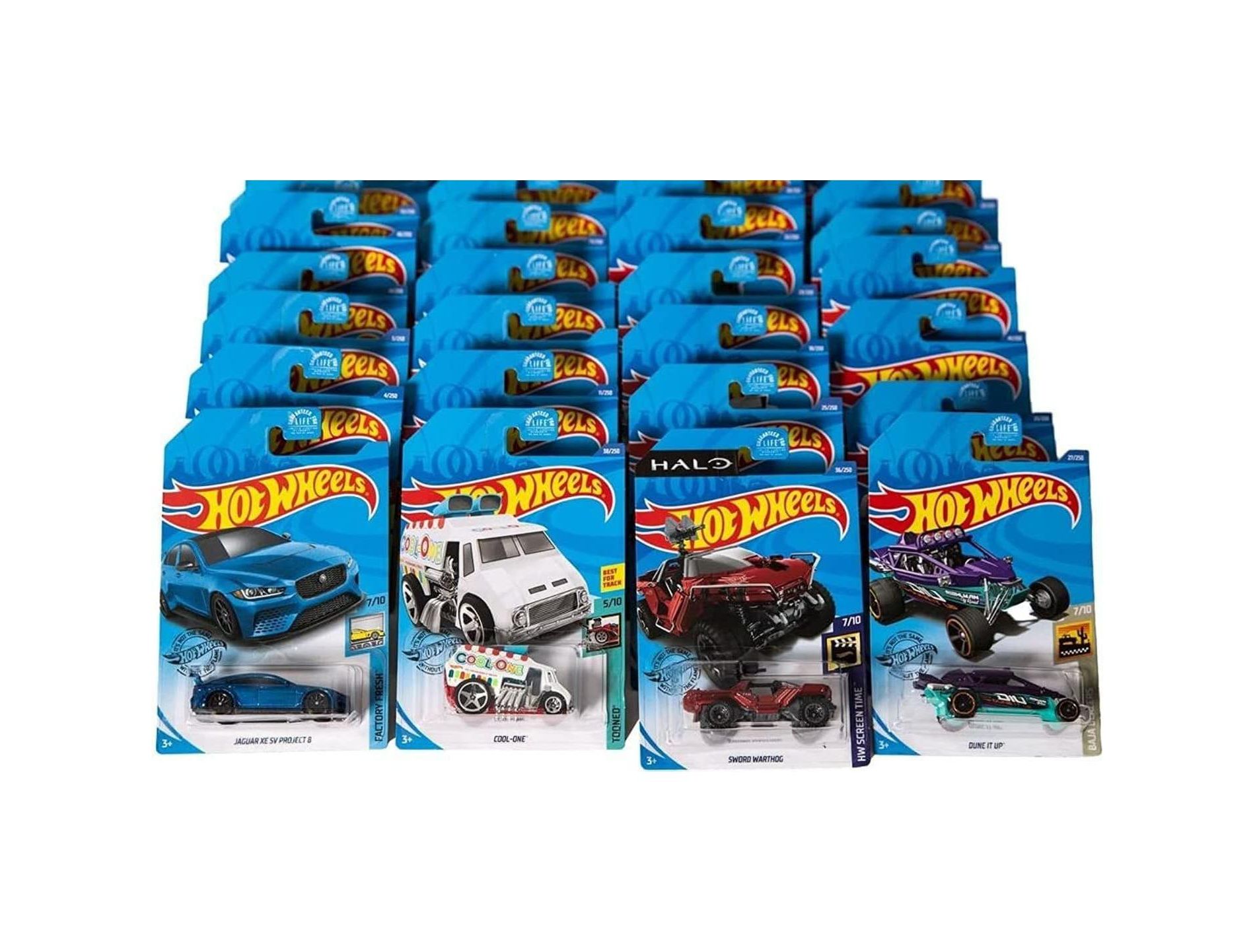 Hot Wheels 1:64 Scale Die-Cast Metal Collectible Cars - 24-Pack Assorted Styles Vehicles