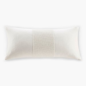 LIVN CO. Embroidered Bead Cotton Velvet Oblong Decorative Pillow 12x24" - 1 of 4