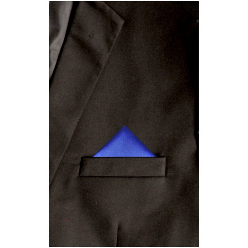 TheDapperTie - Men's Solid Triangle Pre Folded Pocket Square on Card, 2 of 5