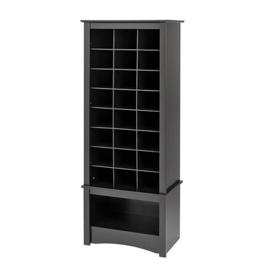 Tall Shoe Cubbie Cabinet Black - Prepac
