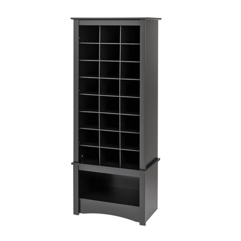 Prepac Black Tall Shoe Cubbie Cabinet