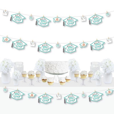 Big Dot of Happiness Medical School Grad - Doctor Graduation Party DIY Decorations - Clothespin Garland Banner - 44 Pieces