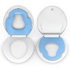Elongated Toilet Seat with Toddler Seat Built In, Slow Close  Lid, Potty Training Seat for Kids and Adults, Safe PP Material - 2 of 4