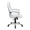 Mid-Back White Leather Executive Swivel Office Chair - Flash Furniture - image 2 of 4