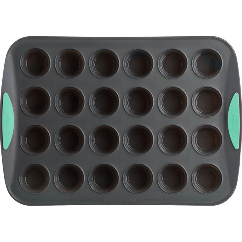  Trudeau Structure Silicone Muffin Pan, 24 Cup Mini, Grey/Mint:  Home & Kitchen