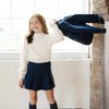 Hope & Henry Girls' Ponte Drop Waist Pleated Uniform Skort, Kids - image 3 of 4