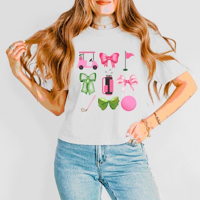 Simply Sage Market Golf Icons Coquette Boxy Crop Top