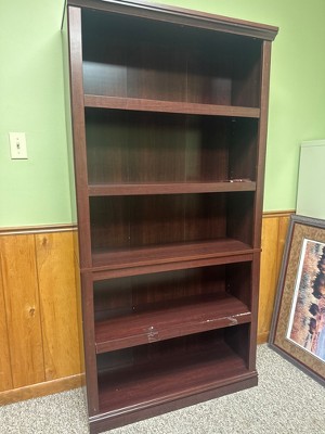 70 5 Shelf Bookcase Select Cherry Red Sauder Transitional Style Mdf Frame Adjustable Shelves Target
