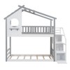 House Shape Twin-Over-Twin Double Bunk Bed with Storage Stairs - ModernLuxe - 4 of 4