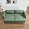 98.5" Big 2 in 1 Convertible Electric Sleeper Sofa Bed, Pull Out Couch Bed with 4 USB Ports-Morden Fort - 3 of 4
