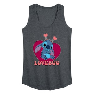 Women's - Lilo and Stitch - Lovebug Stitch Graphic Racerback Tank - 1 of 4