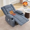 Clihome Kneading Massage Rocker Recliner Chair with 4-Point 3D Kneading Massage and Heat,with Rocking Function and 2 Cup Holders,USB Charge Port - 3 of 4