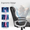COMHOMA Office Chair High Back PU Leather Ergonomic Executive Chair Black - 3 of 4