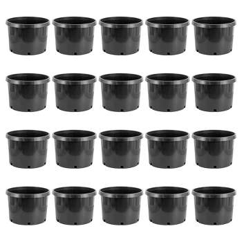Pro Cal HGPK10PHD Round Circle 10 Gallon Wide-Base Durable Injection Molded Plastic Garden Plant Nursery Pot for Indoor or Outdoor (Set of 20)