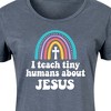 Women's - Instant Message - Teach About Jesus Graphic T-shirt Dress - 2 of 4