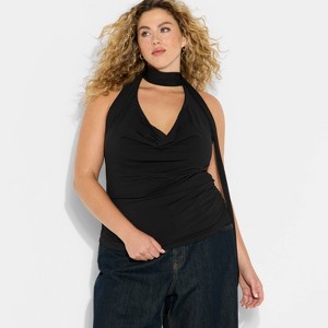Women's Tie Scarf Halter Top - Wild Fable™ - 1 of 3