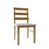 Racxily Wooden Dining Chair - Original Wood Colour Scandinavian Dining Chair, Sturdy Solid Wood, Upholstered Cushion,for Home Dining/Office/Leisure - 4 of 4