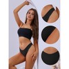 Allegra K Women's Low-Waisted Invisible Breathable V-Waisted Thongs - 3 of 4