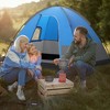 Tangkula Camping Tent for 2-3 People Waterproof & Windproof Family Dome Tent w/ Rainfly Blue - 4 of 4