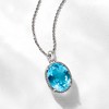 Ross-Simons 20.00 Carat Swiss Blue Topaz Pendant Necklace in Sterling Silver - 3 of 4