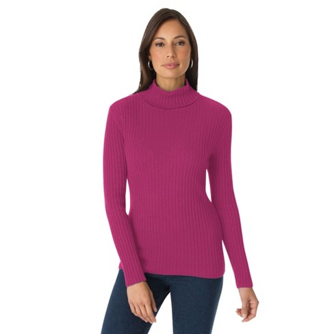 Women's Cotton Ribbed Turtleneck Sweater