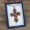 Anna-Kaci Colorful Stained Glass Rhinestone Pendant Fashion Necklace Gift Message Card Envelope Jewelry Gifts - 3 of 4