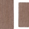 Knightsbridge Stylish And Comfortable Traditional Linear Design 2 PC Cotton Bath Rug Set 20"x30" & 24"x40" Silver - 4 of 4