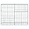 vidaXL Gabion Basket Silver Galvanized Iron 78.7 x 19.7 x 19.7 in - 3 of 4