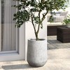 LuxenHome Speckled Gray and Off-White Textured Round Tapered 22-Inch Tall MgO Planter, Indoor and Outdoor - 2 of 4