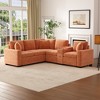 KTMBDW 120.5" L-shaped Convertible Sofa Bed Modular Sectional Sofa Reversible Sleeper with Pull-Out Bed, Cup Holders, and Ample Storage Space - 2 of 4