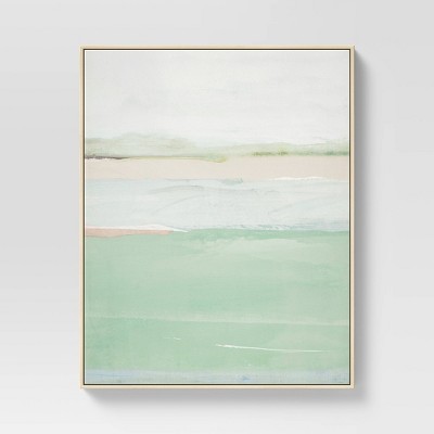 24" x 30" Abstract Framed Wall Art Teal - Project 62™