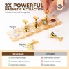 Saviland Magnetic Display Pro Kit: 6 Gold Stands w/ N50 Magnets & 40 Adhesive Balls - Salon Training Essentials. (Gold) - 3 of 4
