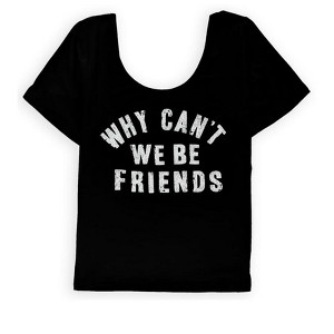 Aeropostale Womens Why Can't We Be Friends Graphic T-Shirt - 1 of 2
