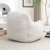 Gulches White Tufted Plush Bean Bag Seats with Memory Foam Filler for Dorm & Living Spaces - 3 of 4