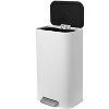 Trash Can with Lid, Stainless Steel Step-on Garbage Can with Removable Inner Bucket for Kitchen Bathroom, Office, Living Room - 2 of 4