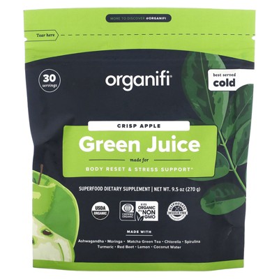 Organifi Green Juice, Crisp Apple, 9.5 oz (270 g)
