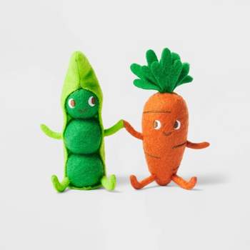 Duo Felt Easter Figural Decor Pea & Carrot - Spritz™